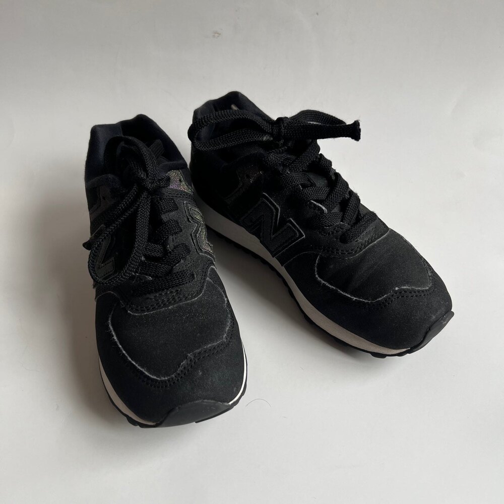 New Balance 574 Glitter Sparkle Rainbow Black Size 12.5